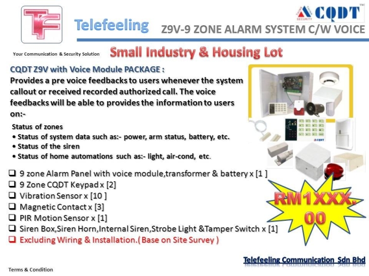 iWatchs 9 Zone Alarm System