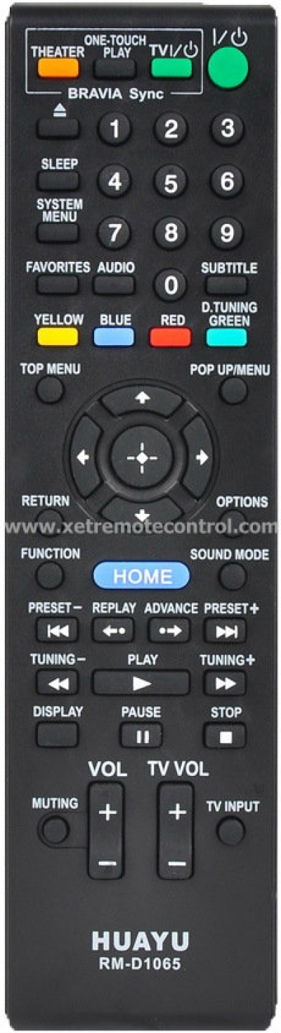 RM-D1065 SONY HOME THEATER REMOTE CONTROL