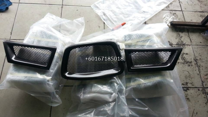 subaru impreza 2006 gdb pumper grille real carbon fiber material new set