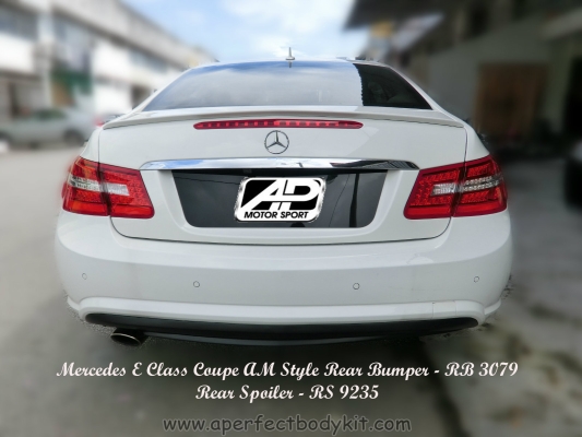 Mercedes E Class Coupe AM Style Rear Bumper & Rear Boot Lip Spoiler 