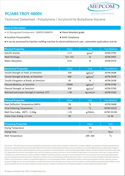 PC/ABS TROY 4000V