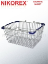 172101 - Shopping Basket (Chrome) S 35x24cm SHOPPING BASKET SHOPPING TROLLEY & BASKETS