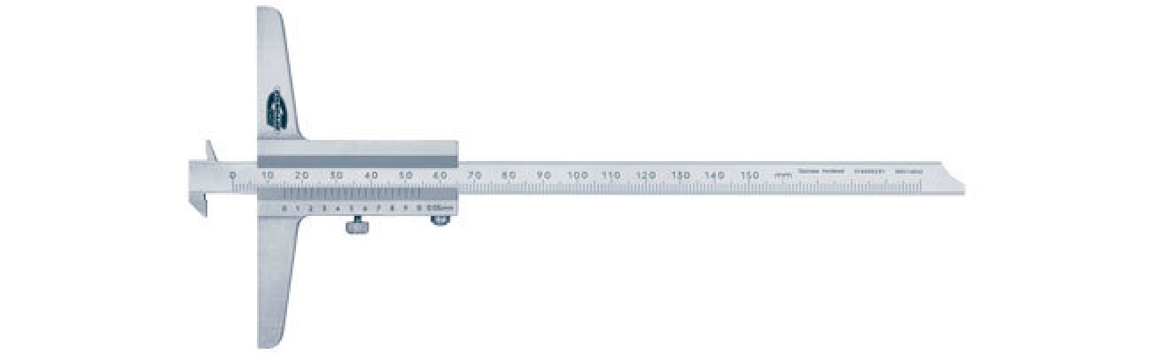 Standard gage - Depth calipers - with vernier and fixed stop plate