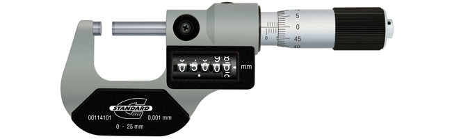 Standard gage - External micrometers - External micrometers with digit counter Micrometers Small Dimensional Gauging