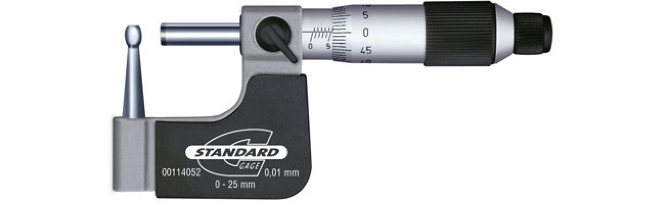 Standard gage - Special purpose micrometers - External micrometer for tube wall thickness