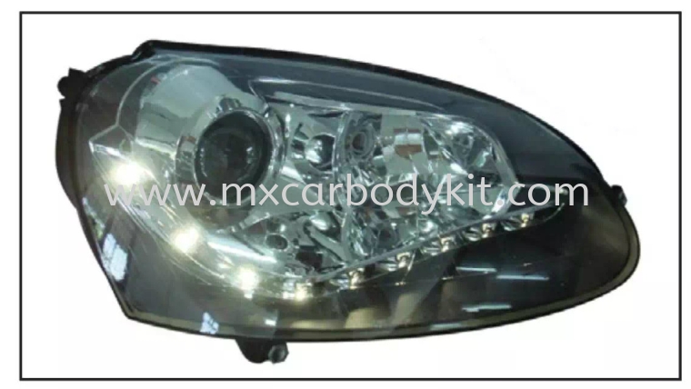 VOLKSWAGEN GOLF MK5 HEAD LAMP PROJECTOR W/LED + MOTOR HEAD LAMP ACCESSORIES AND AUTO PARTS