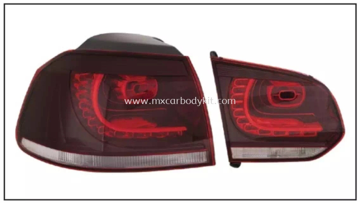 VOLKSWAGEN GOLF MK6 REAR LAMP CRYSTAL LED RED / CLEAR