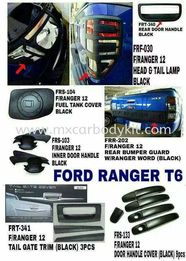 FORD RANGER T6 CAR ACCESSORIES & PARTS FORD RANGER 4 X 4