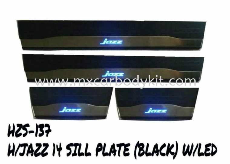 HONDA JAZZ 2014 SILL PLATE (BLACK) W/LED SIDE SILL PLATE ACCESSORIES AND AUTO PARTS