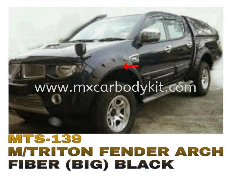 MITSUBISHI TRITON FENDER ARCH FIBER (BIG) BLACK  MITSUBISHI TRITON  4 X 4