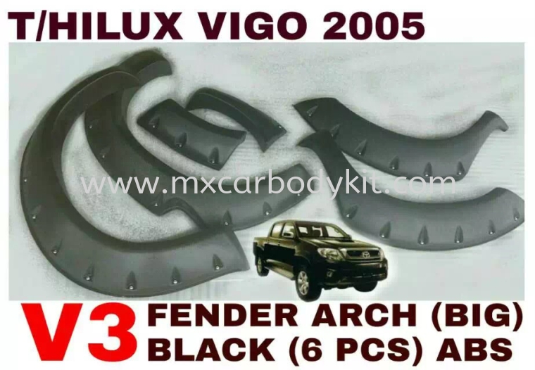 TOYOTA HILUX VIGO 2005 V3 FENDER ARCH (BIG) BLACK TOYOTA HILUX 4 X 4