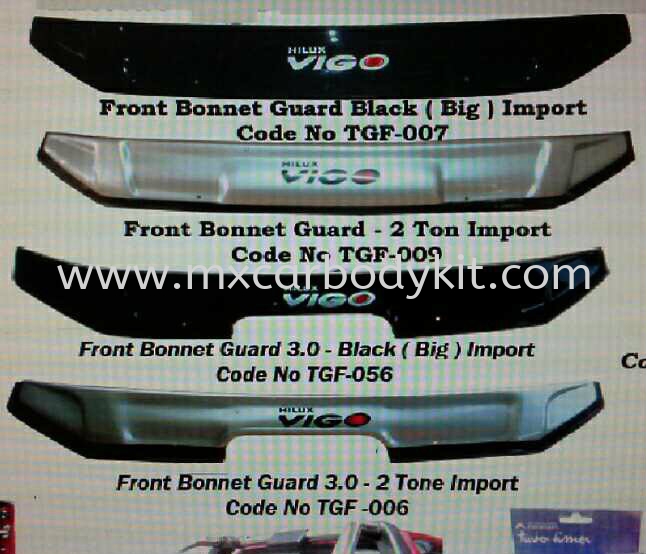 TOYOTA HILUX VIGO FRONT BONNET GUARD  TOYOTA HILUX 4 X 4