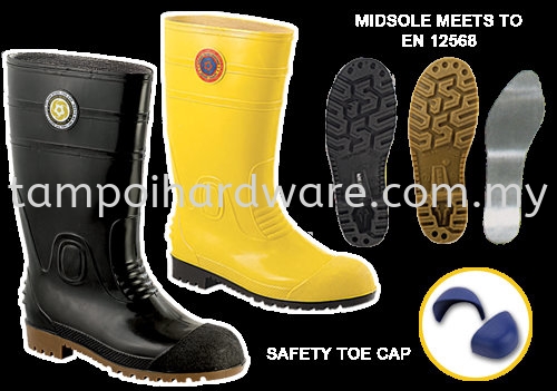 8000# Rubber Boot With Sock with Steel Toe Cap Footware Personal Protective Equipments