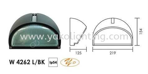 W4262 L-BK OUTDOOR WALL LAMP 