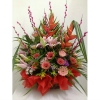 Geberas, Lily Basket Arrangement (BA-072) One Side Arrangement Basket Arrangement