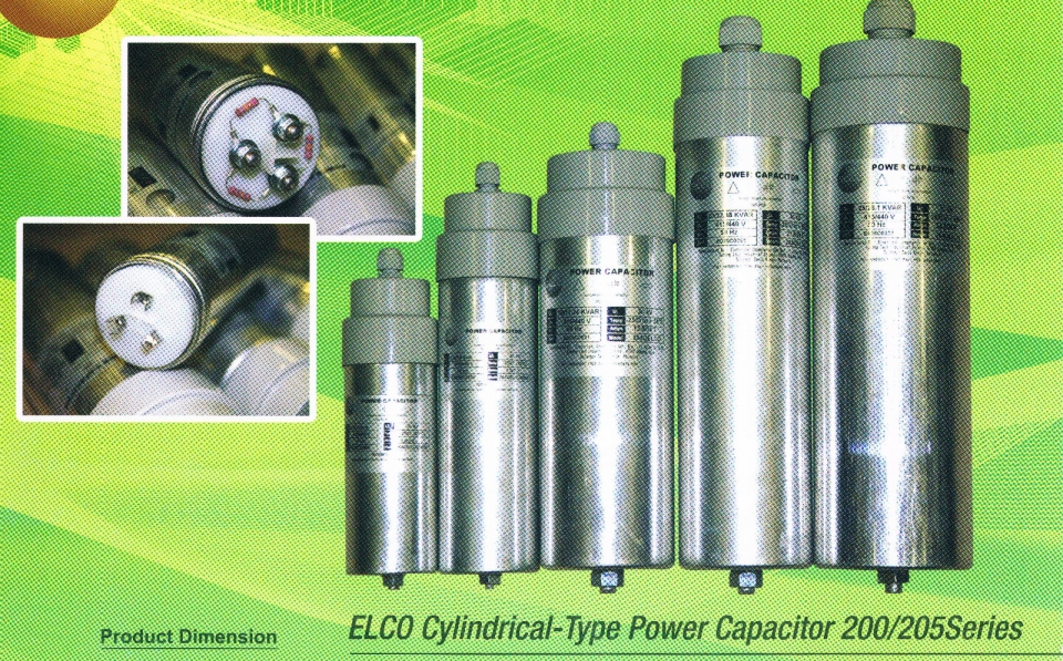 ELCO 200 SERIES 1.5 KVAR CYLINDER TYPE CAPACITOR BANK 440V C/W 1MTR WIRE (WEIGHT-565G) ELCO Capacitor Bank 200 / 205 Capacitor 