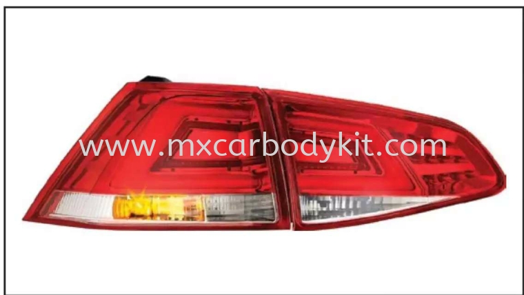 VOLKSWAGEN MK7 2013 & ABOVE REAR LAMP CRYSTAL LED + LIGHT BAR RED / CLEAR  TAIL LAMP ACCESSORIES AND AUTO PARTS