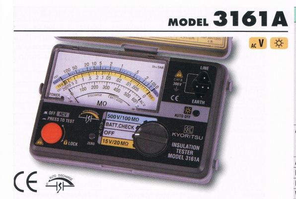 kyoritsu 3161A Analogue Insulation Testers