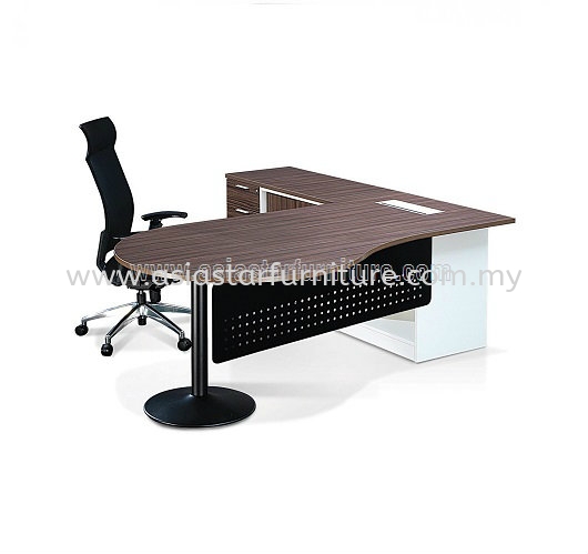 LINA EXECUTIVE MANAGER OFFICE TABLE WITH SIDE CABINET (FRONT) - Anniversary Sale Director Office Table | Director Office Table Chan Sow Lin | Director Office Table Shamelin | Director Office Table Pandan Indah