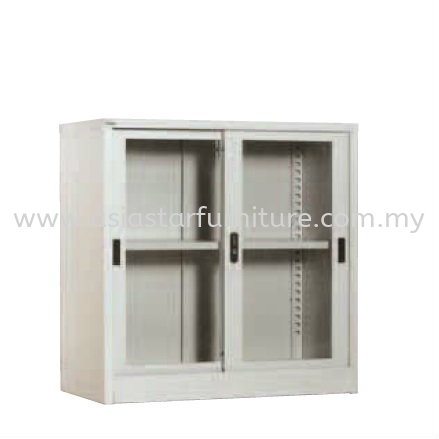 HALF HEIGHT OFFICE STEEL GLASS SLIDING DOOR CUPBOARD - kepong | serdang |balakong