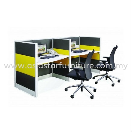 CLUSTER OF 2 OFFICE PARTITION WORKSTATION - Partition Workstation Kajang | Partition Workstation Semenyih | Partition Workstation Nilai | Partition Workstation Sepang