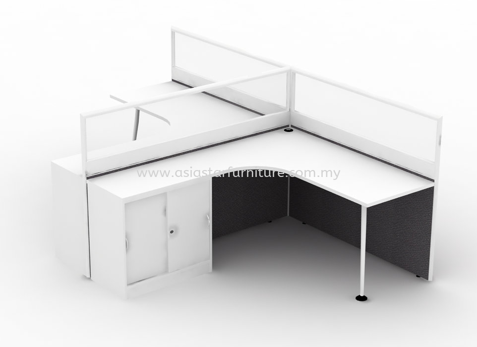 CLUSTER OF 2 OFFICE PARTITION WORKSTATION - Partition Workstation Bandar Bukit Raja | Partition Workstation Bandar Bukit Tinggi | Partition Workstation Selayang | Partition Workstation Rawang