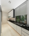 Wet Kitchen with Indian Black top Wet Kitchen Modern Contemporary Interior Design for Mr. Wai Bungalow house in Ampang