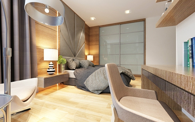 Guest Room with Oriental bedhead