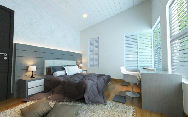 Master Bedroom in height ceiling