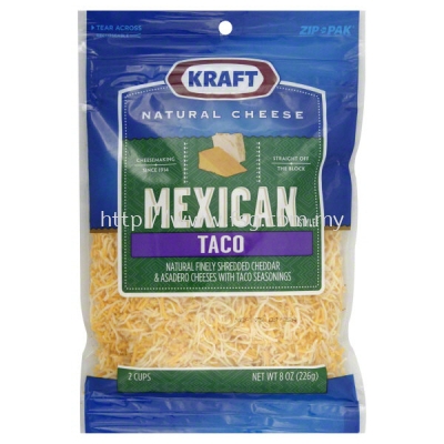 Kraft Finely Shredded Taco Cheese Mexican Style