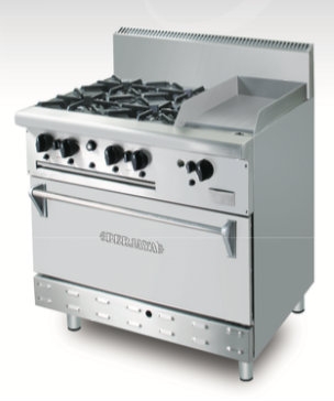 Deluxe Range Oven + Open Burners + Griddle