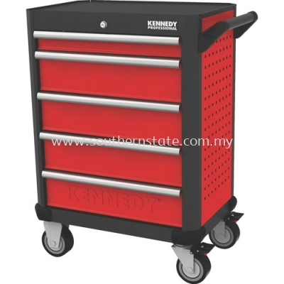  Red-28" 5 Drawer Professional Roller Cabinets