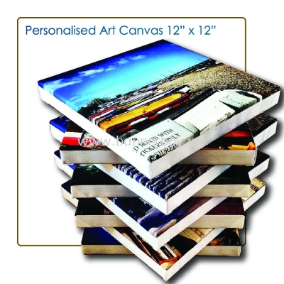 Art Canvas 1'x1', Canvas Murah, Cheap Canvas, Wood Frame Photo