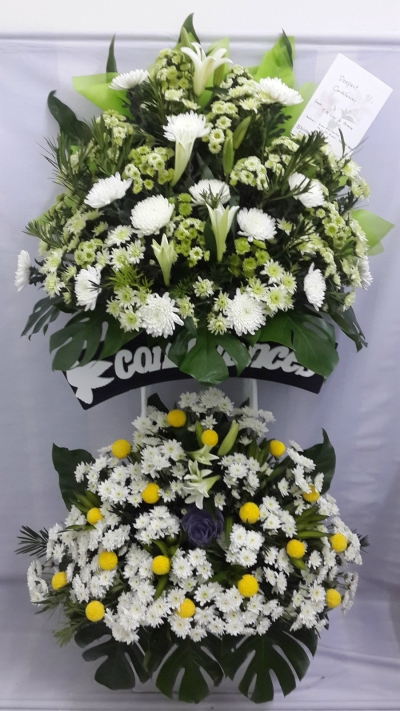 2 level Funeral Flower Arrangement (FA-129)