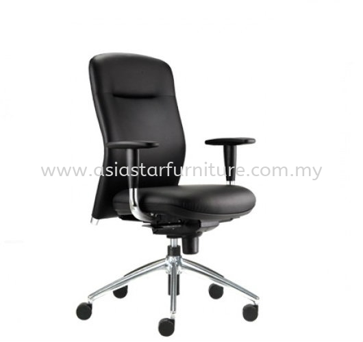 BRYON MEDIUM BACK EXECUTIVE CHAIR | LEATHER OFFICE CHAIR SELAYANG SELANGOR