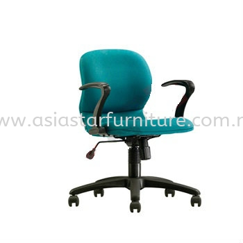 TYPIST FABRIC MINI LOW BACK OFFICE CHAIR C/W ARMRES- fabric office chair damansara perdana | fabric office chair damansara mutiara | fabric office chair selayang