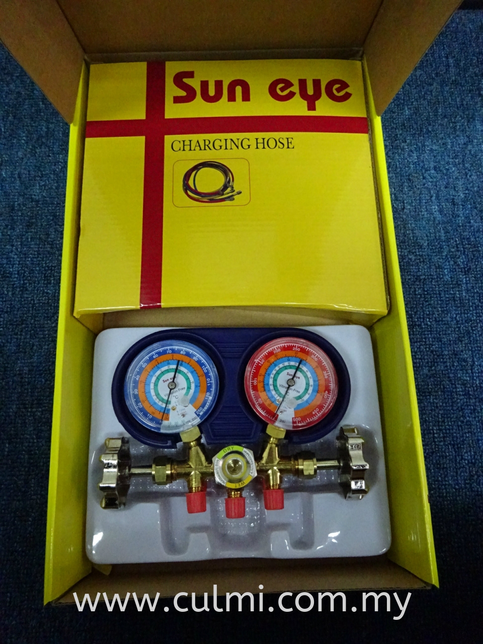 SUN EYE MS-560 (R12/22/134A/404A - C/W 60" R/Y/B HOSES) MANIFOLD SET