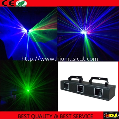 3Head 3D, grating effect, motor animation 3 in 1 laser light