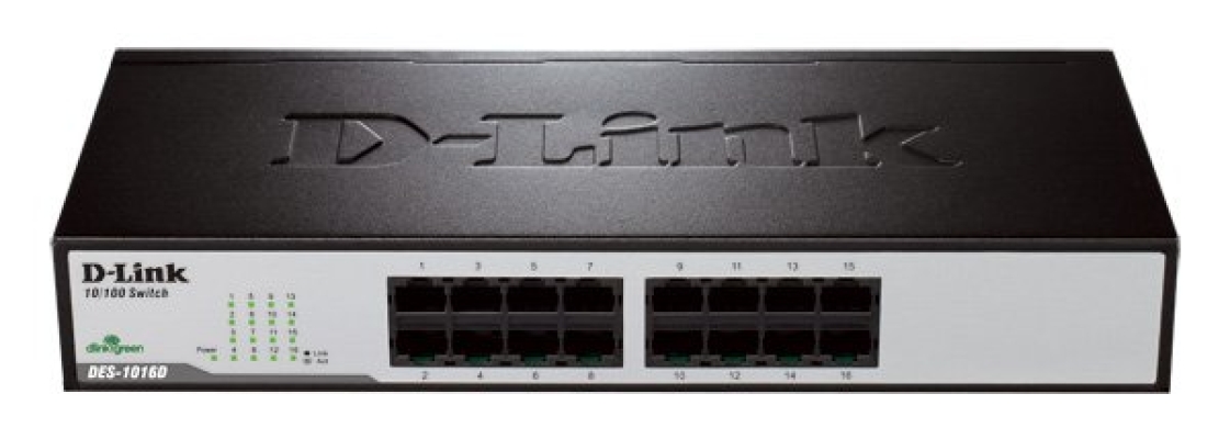 DLINK 16-PORT 10/100 SWITCH-DES-1016D