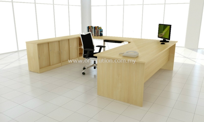 Standard Manager Table c/w Sliding Door Cabinet FST (115)