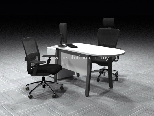 1400W x 700D D shape table