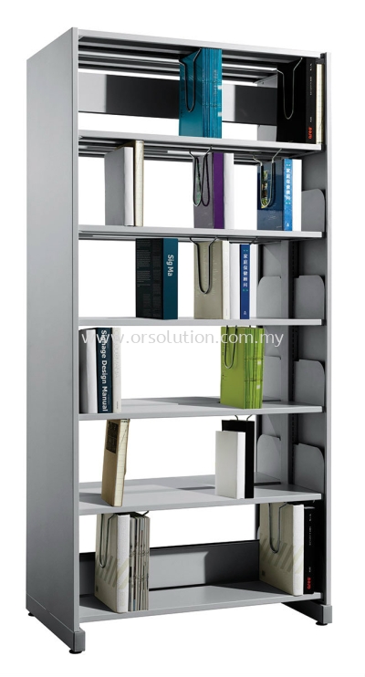 Library-Double-Sided-Rack-With-Steel-Side-Panel