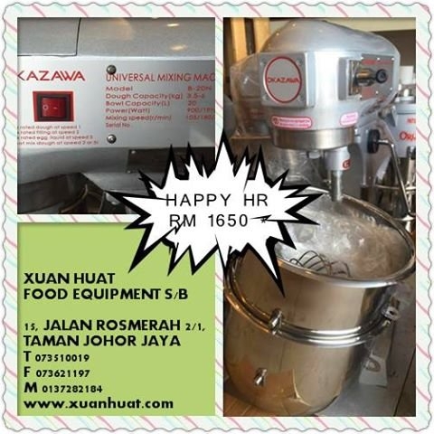 Happy Hour - Flour Mixer (JB) @ RM 1650.00*