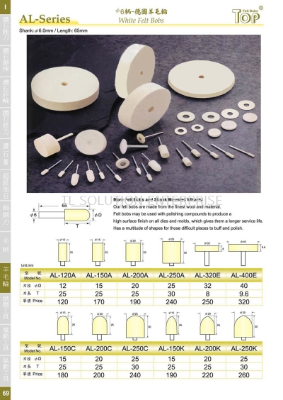 AL Series (White Felt Bobs)