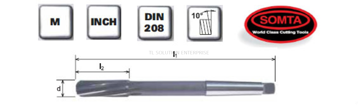 MTS Machine Chucking Reamers (HSS COBALT)