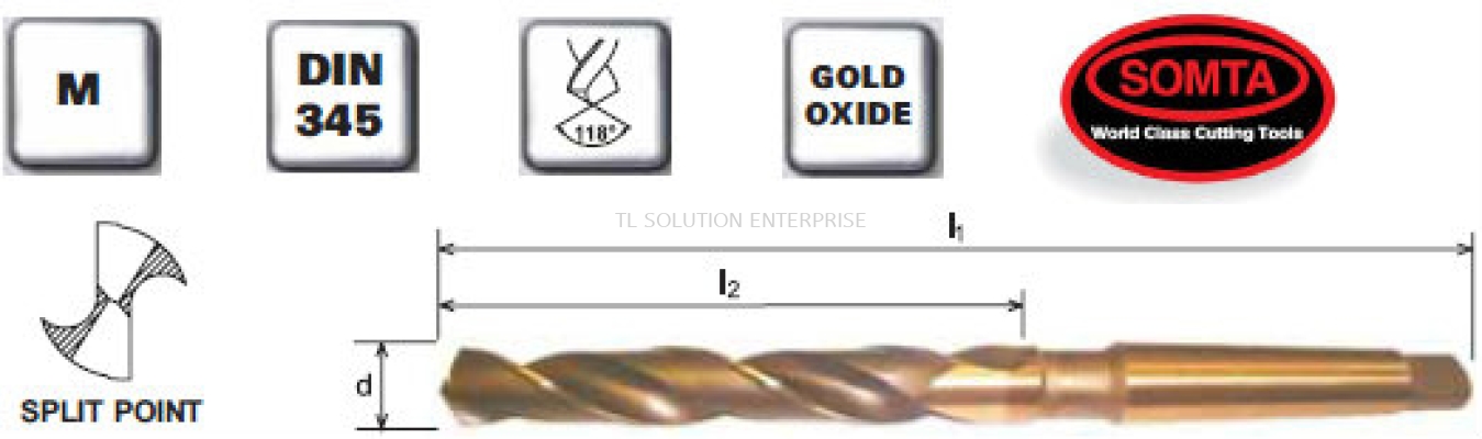 Heavy Duty Morse Taper Shank Drills (HSS COBALT)