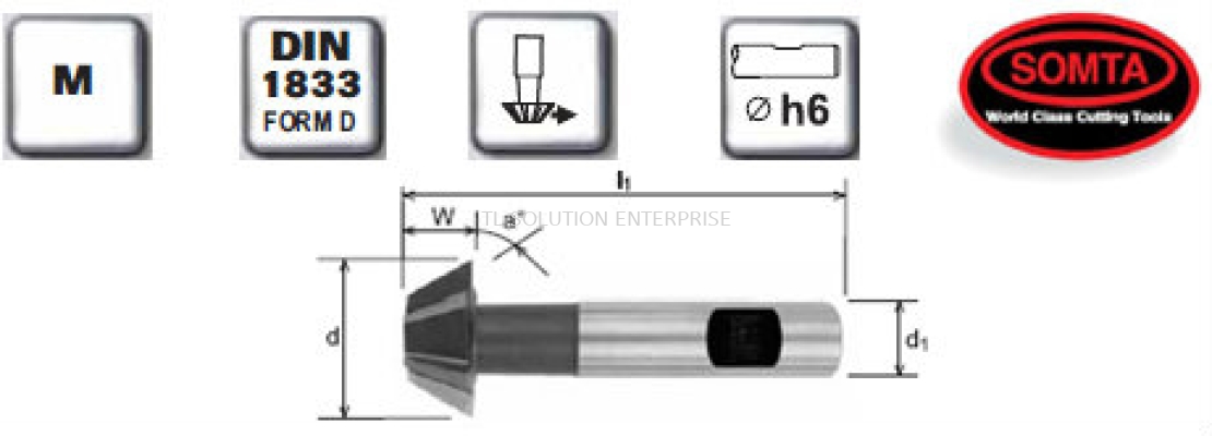 Inverted Dovetail Cutters (HSS COBALT)