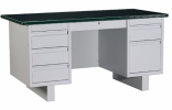 Double Pedestal Desk Writing Table Office Table