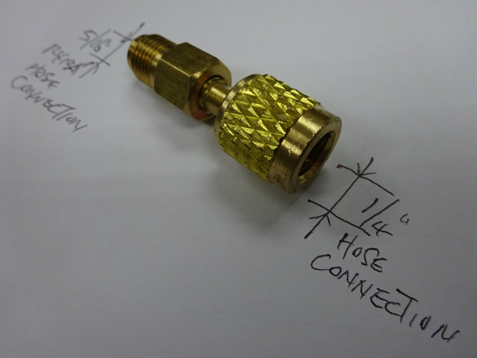 BRASS CONNECTOR ADAPTOR 5/16"SAE(MALE) X 1/4"NPT(FEMALE)