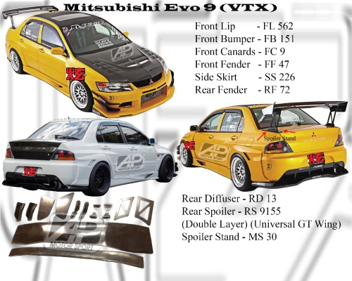 Mitsubishi Evo 9 VTX Bodykits 